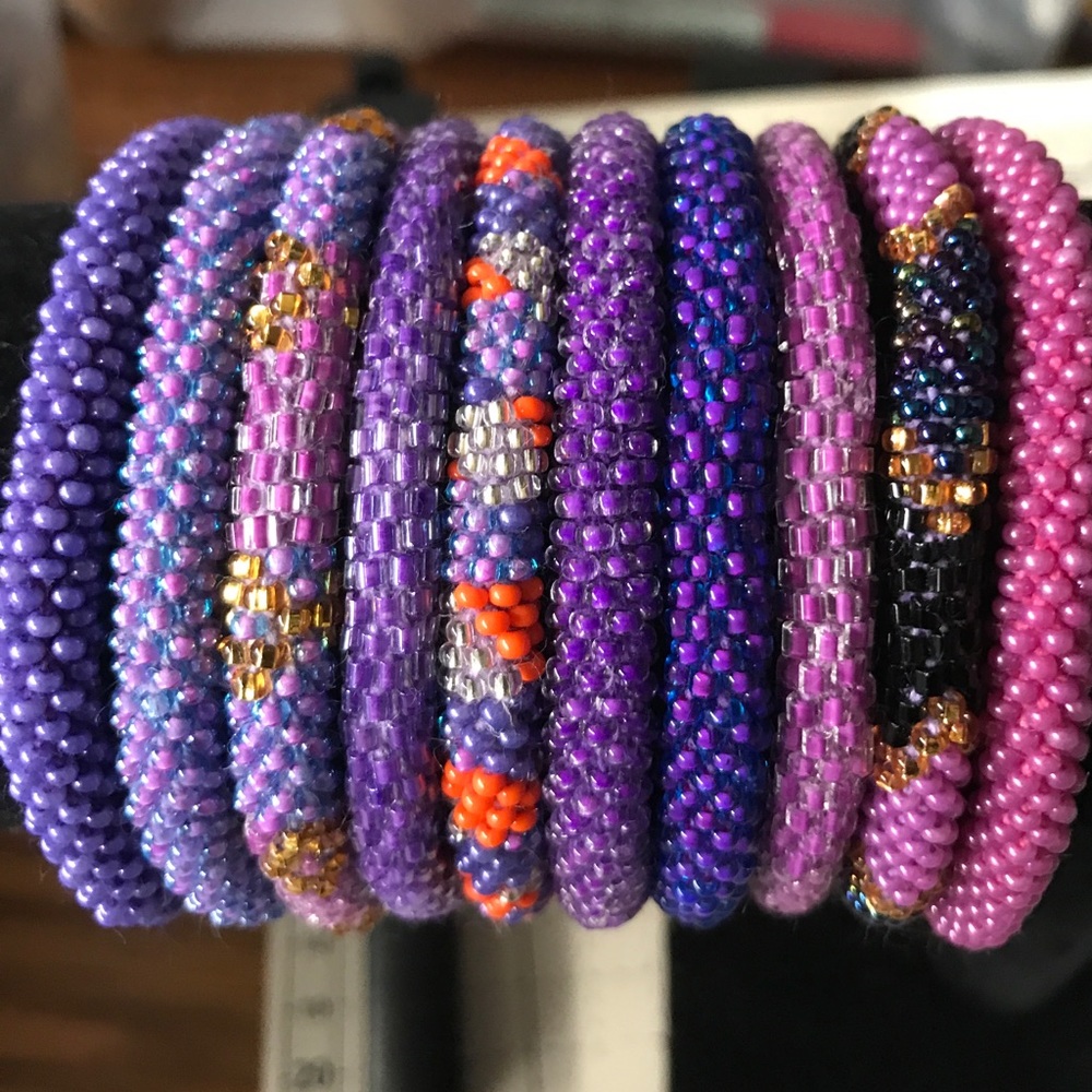 Rolls on beaded bracelet